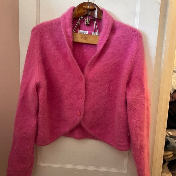 Vintage Angora Sweater Cardigan - Picture 1 of 4